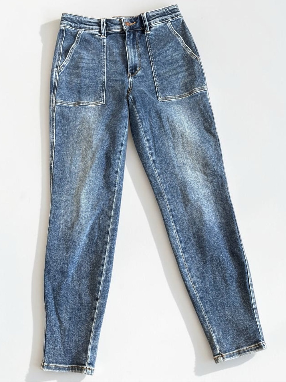 Judy Blue Jogger Jeans Women’s Size 3/26 Medium Wash Patch Pocket